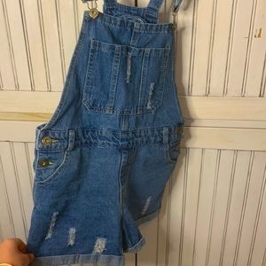 jean short overals